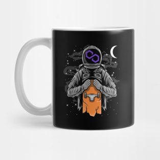 Astronaut Skate Polygon Matic Coin To The Moon Crypto Token Cryptocurrency Wallet Birthday Gift For Men Women Kids Mug